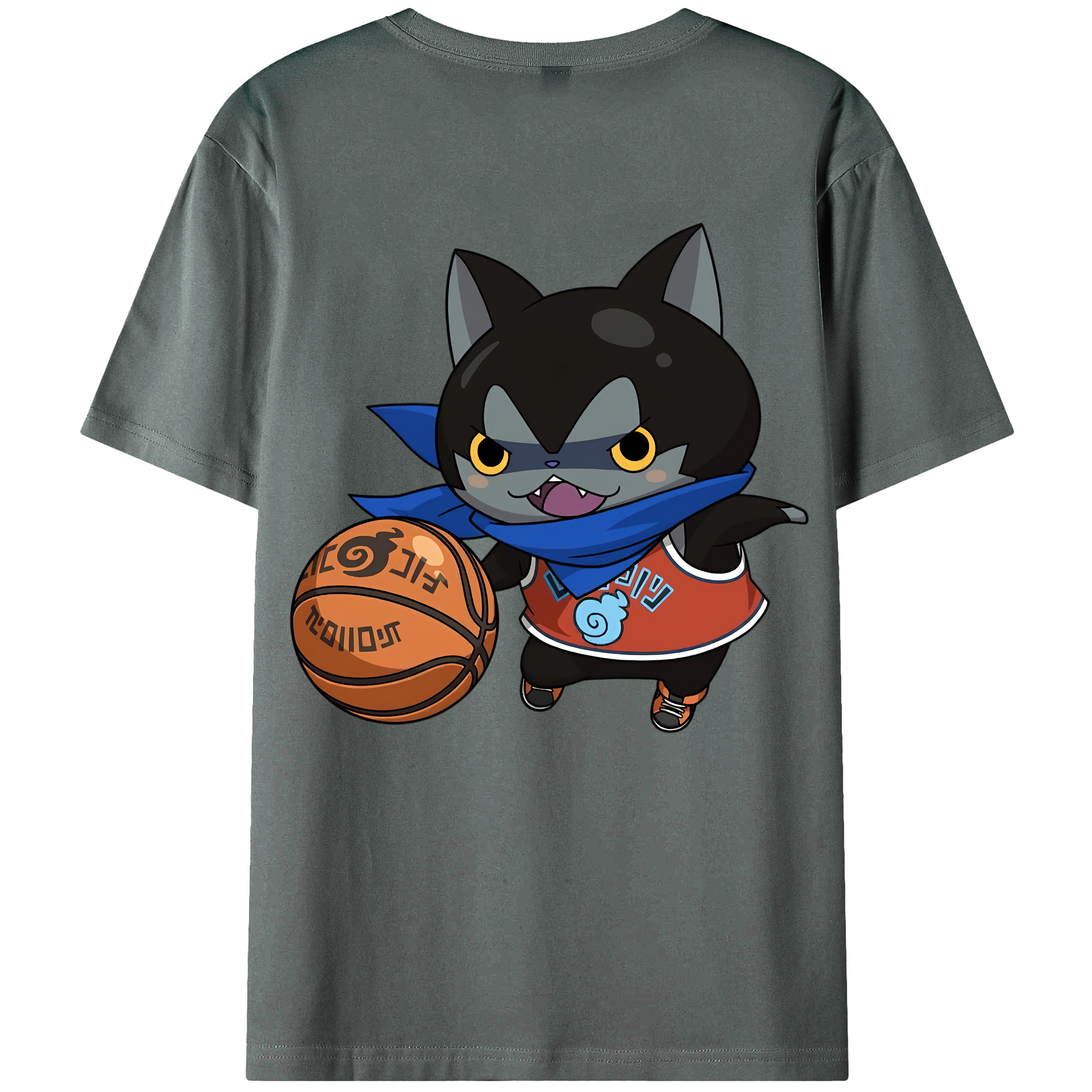 （画像用） 妖怪ウォッチ Yo-kai Watch 綿100％ メンズ半袖Tシャツ（バックプリント） 通気性
